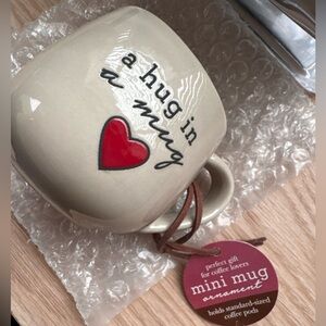 Demdaco Demitasse Espresso Cup Mini Coffee Mug Ornament “A Hug In A Mug” New